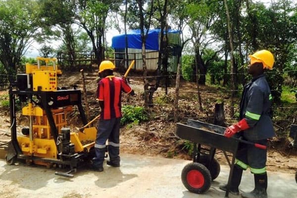 OUR MACHINE WORKING AT PRECESION ENGINEERING, LUSAKA